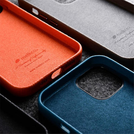 melkco Litchi Texture Genuine Leather Phone Case with Metal Lens Frame, For iPhone 13, For iPhone 12, For iPhone 12 Pro Max, For iPhone 12 Pro