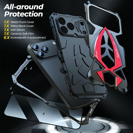 Sports Car Metal Silicone Shockproof Phone Case with Film, For iPhone 17e / 16e, For iPhone 17 Pro Max, For iPhone 16 Pro Max, For iPhone 15 Pro Max, For iPhone 15 Pro, For iPhone 15