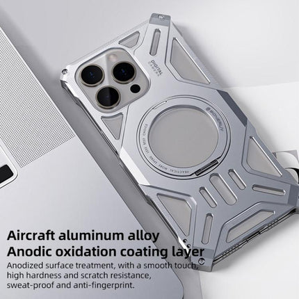 Frameless Aluminum Alloy Magnetic Rotation Holder Phone Case, For iPhone 15 Pro Max, For iPhone 15 Pro, For iPhone 15 Plus, For iPhone 15
