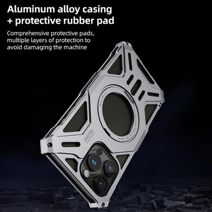 Frameless Aluminum Alloy Magnetic Rotation Holder Phone Case, For iPhone 15 Pro Max, For iPhone 15 Pro, For iPhone 15 Plus, For iPhone 15