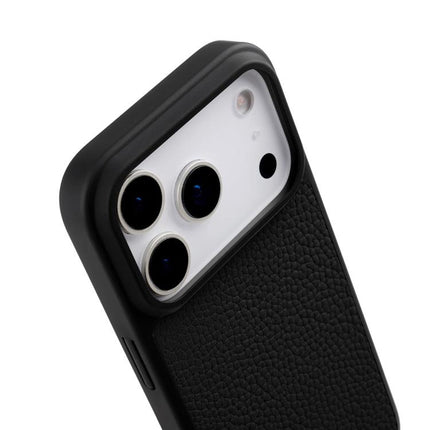 melkco Litchi Texture Magnetic Full Coverage Genuine Leather Hybrid PC Phone Case, For iPhone 17 Pro Max, For iPhone 17 Pro, For iPhone Air