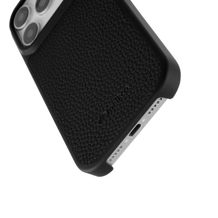 melkco Litchi Texture Magnetic Full Coverage Genuine Leather Hybrid PC Phone Case, For iPhone 17 Pro Max, For iPhone 17 Pro, For iPhone Air