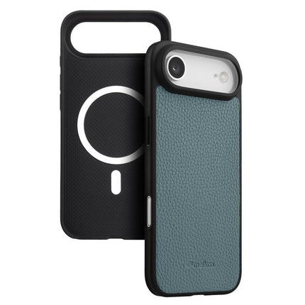melkco Litchi Texture Magnetic Full Coverage Genuine Leather Hybrid PC Phone Case, For iPhone 17 Pro Max, For iPhone 17 Pro, For iPhone Air