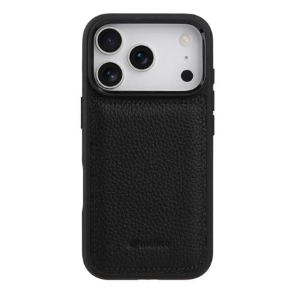melkco Litchi Texture Full Coverage Genuine Leather Hybrid PC Phone Case, For iPhone 17 Pro Max, For iPhone 17 Pro, For iPhone 17