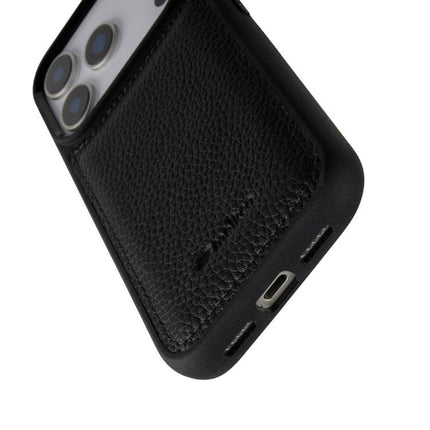 melkco Litchi Texture Full Coverage Genuine Leather Hybrid PC Phone Case, For iPhone 17 Pro Max, For iPhone 17 Pro, For iPhone 17