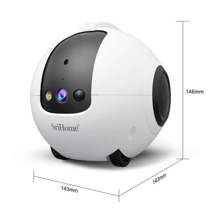 SriHome DH013 Plus 4MP Smart Pet Robot Camera with Auto-Charging Dock, US Plug, UK Plug, EU Plug, AU Plug