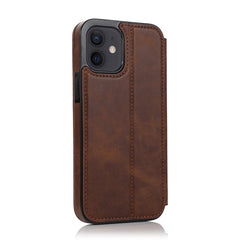 Estuche de cuero PU + TPU con cierre magnético fuerte con ranuras para tarjetas y soporte, para iPhone 12 mini, para iPhone 12/12 Pro, para iPhone 12 Pro Max