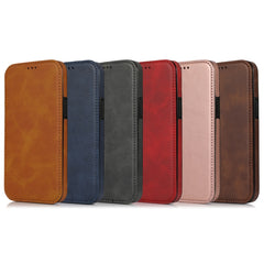 Strong Magnetic Closure PU + TPU Leather Case with Card Slots & Holder, For iPhone 12 mini, For iPhone 12 / 12 Pro, For iPhone 12 Pro Max