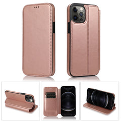 Strong Magnetic Closure PU + TPU Leather Case with Card Slots & Holder, For iPhone 12 mini, For iPhone 12 / 12 Pro, For iPhone 12 Pro Max