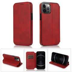 Strong Magnetic Closure PU + TPU Leather Case with Card Slots & Holder, For iPhone 12 mini, For iPhone 12 / 12 Pro, For iPhone 12 Pro Max