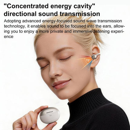 MOMAX 1-Vibe Clip M.IN.D True Wireless Clip Noise Reduction Bluetooth 6.0 Earphones