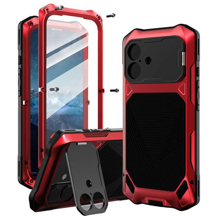Metal Armor Construction IP65 Waterproof Magnetic Phone Case, For iPhone 17 Pro Max, For iPhone 17 Pro, For iPhone 17, For iPhone Air