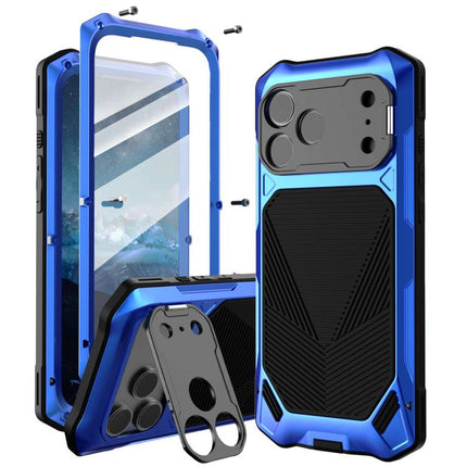 Metal Armor Construction IP65 Waterproof Magnetic Phone Case, For iPhone 17 Pro Max, For iPhone 17 Pro, For iPhone 17, For iPhone Air