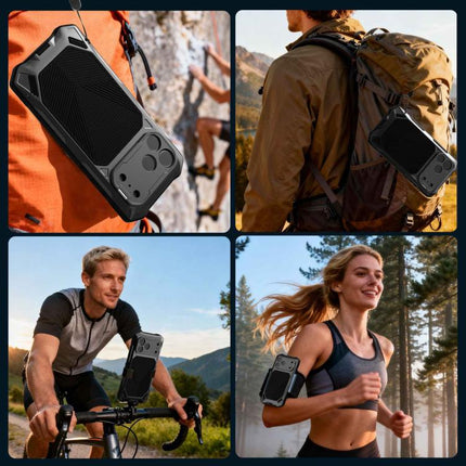 Metal Armor Construction IP65 Waterproof Magnetic Phone Case, For iPhone 17 Pro Max, For iPhone 17 Pro, For iPhone 17, For iPhone Air