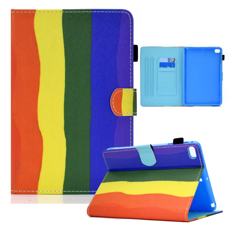 Colored Drawing Horizontal Flip Leather Case with Holder & Card Slots & Sleep / Wake-up Function, For iPad mini 5 / 4 / 3 / 2 / 1, For iPad 10.2 2021 / 2020 / 2019 / iPad Air 10.5 (2019), For iPad Pro 11 inch (2020) / (2018) / iPad Air 4 10.9 inch (2020)