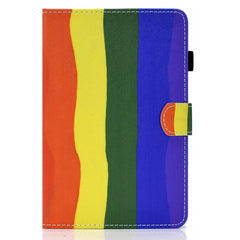 Colored Drawing Horizontal Flip Leather Case with Holder & Card Slots & Sleep / Wake-up Function, For iPad mini 5 / 4 / 3 / 2 / 1, For iPad 10.2 2021 / 2020 / 2019 / iPad Air 10.5 (2019), For iPad Pro 11 inch (2020) / (2018) / iPad Air 4 10.9 inch (2020)