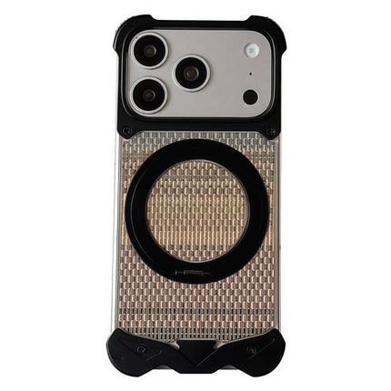 Eagle Metal Frameless Woven Fabric PC Magnetic Holder Phone Case, For iPhone 17 Pro Max, For iPhone 17 Pro