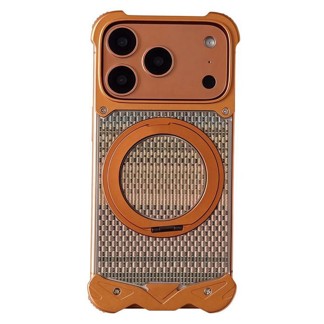 Eagle Metal Frameless Woven Fabric PC Magnetic Holder Phone Case, For iPhone 17 Pro Max, For iPhone 17 Pro