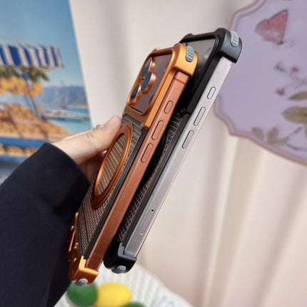 Eagle Metal Frameless Woven Fabric PC Magnetic Holder Phone Case, For iPhone 17 Pro Max, For iPhone 17 Pro