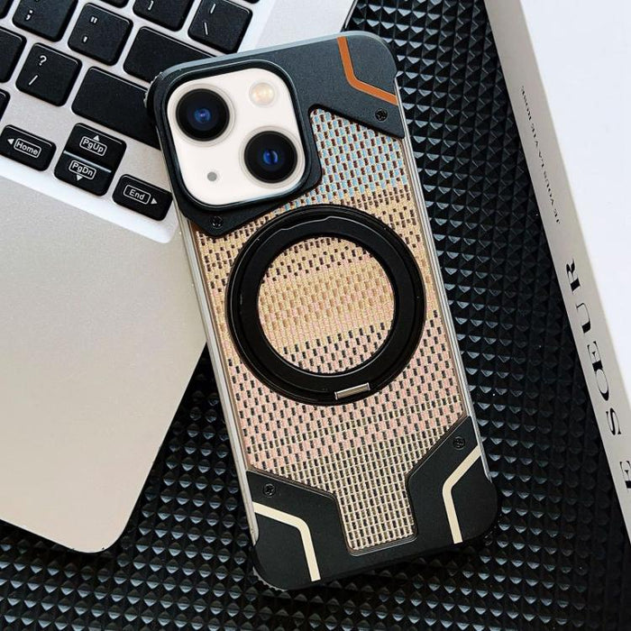Thread Woven Armor Frameless Magnetic Holder Phone Case, For iPhone 14 / 13, For iPhone 14 Pro, For iPhone 14 Pro Max, For iPhone 13 Pro Max, For iPhone 13 Pro