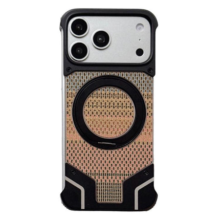 Thread Woven Armor Frameless Magnetic Holder Phone Case, For iPhone 17 Pro Max, For iPhone 17 Pro