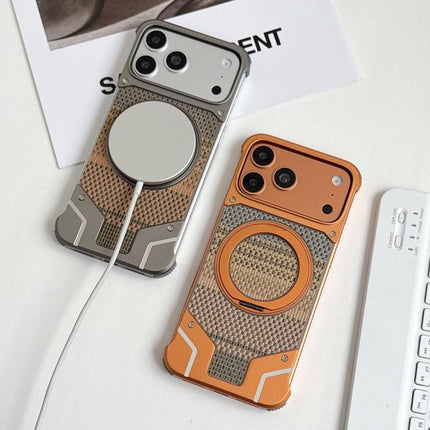 Thread Woven Armor Frameless Magnetic Holder Phone Case, For iPhone 17 Pro Max, For iPhone 17 Pro
