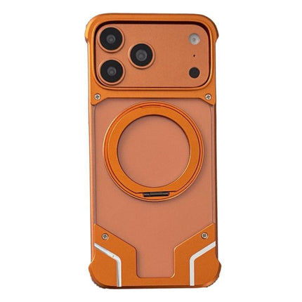 Clear PC Armor Frameless Magnetic Holder Phone Case, For iPhone 17 Pro Max, For iPhone 17 Pro