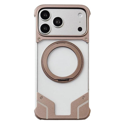 Clear PC Armor Frameless Magnetic Holder Phone Case, For iPhone 17 Pro Max, For iPhone 17 Pro