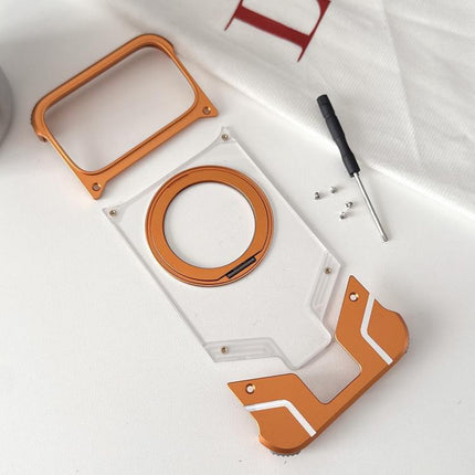 Clear PC Armor Frameless Magnetic Holder Phone Case, For iPhone 17 Pro Max, For iPhone 17 Pro