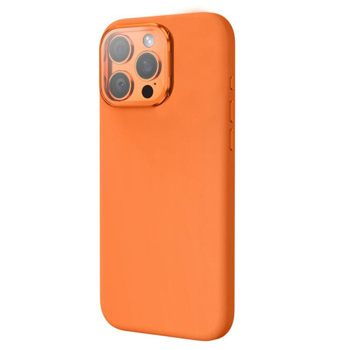 Liquid Silicone Magnetic Shockproof Phone Case with Lens Cover Kickstand, For iPhone 16 Pro