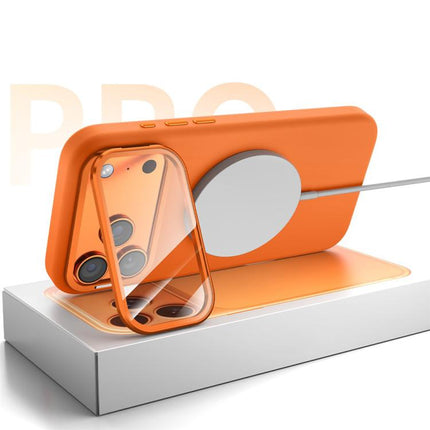 Liquid Silicone Magnetic Shockproof Phone Case with Lens Cover Kickstand, For iPhone 17 Pro Max, For iPhone 17 Pro, For iPhone 17, For iPhone 16 Pro Max