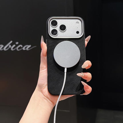 Solid Color Full Coverage Leather Magnetic Phone Case, For iPhone 15 Pro Max, For iPhone 15 Pro