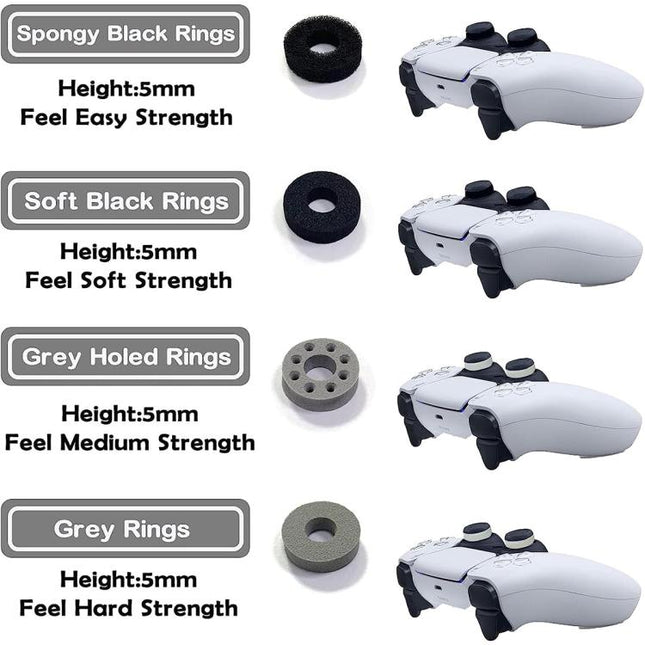 XDcase 16pcs Sponge Aiming Precision Rings for PS4 / PS5 / Xbox / Switch / Google Stadia, 16PCS