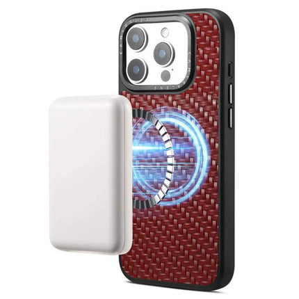 Denior A26 Genuine Leather Woven Texture Magnetic Phone Case, For iPhone 17 Pro Max, For iPhone 17 Pro, For iPhone 16 Pro Max, For iPhone 16 Pro, For iPhone 15 Pro Max, For iPhone 15 Pro