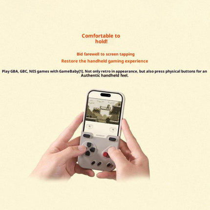 BitmoLab GAMEBABY Retro Handheld Game Console Design Phone Case, For iPhone 17 Pro Max, For iPhone 17 Pro, For iPhone 17, For iPhone 16 Pro Max, For iPhone 15 Pro Max