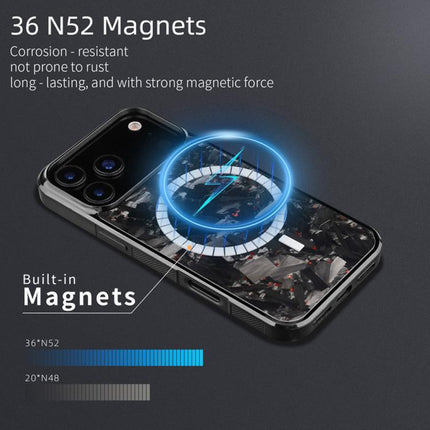 Carbon Fibre PC + TPU Magnetic Phone Case, For iPhone 16 Pro, For iPhone 16 Plus, For iPhone 16