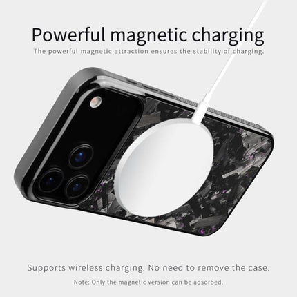 Carbon Fibre PC + TPU Magnetic Phone Case, For iPhone 14 Pro, For iPhone 14 Pro Max, For iPhone 13 Pro Max