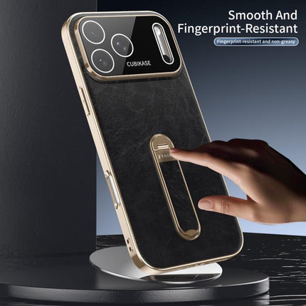 J TRIBE Holder Oil Wax Texture Vegan Leather Phone Case, For iPhone 17 Pro Max, For iPhone 17 Pro
