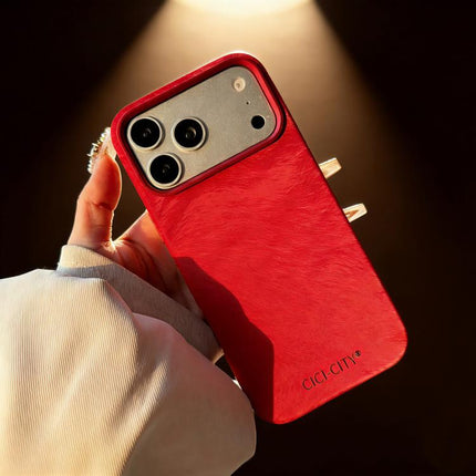 CICI-CITY CH-67 Velvet Invisible Magnetic Solid Color Phone Case, For iPhone 15 Pro Max, For iPhone 15 Pro