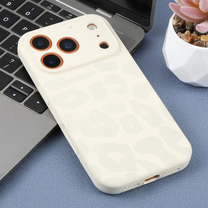 Precision Hole Leopard Print Liquid Silicone Phone Case, For iPhone 17 Pro Max, For iPhone 17 Pro