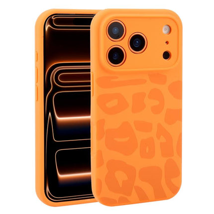 Precision Hole Leopard Print Liquid Silicone Phone Case, For iPhone 17 Pro Max, For iPhone 17 Pro