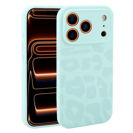 Precision Hole Leopard Print Liquid Silicone Phone Case, For iPhone 17 Pro Max, For iPhone 17 Pro