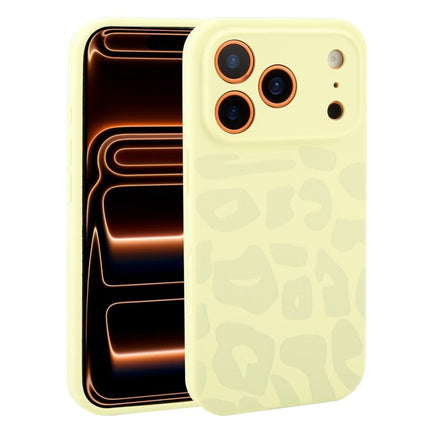 Precision Hole Leopard Print Liquid Silicone Phone Case, For iPhone 17 Pro Max, For iPhone 17 Pro