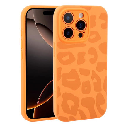 Precision Hole Leopard Print Liquid Silicone Phone Case, For iPhone 16 Pro Max, For iPhone 16 Pro