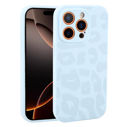 Precision Hole Leopard Print Liquid Silicone Phone Case, For iPhone 16 Pro Max, For iPhone 16 Pro