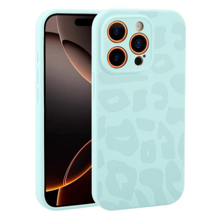 Precision Hole Leopard Print Liquid Silicone Phone Case, For iPhone 16 Pro Max, For iPhone 16 Pro