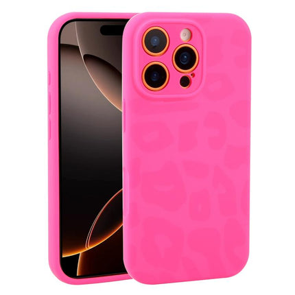 Precision Hole Leopard Print Liquid Silicone Phone Case, For iPhone 16 Pro Max, For iPhone 16 Pro