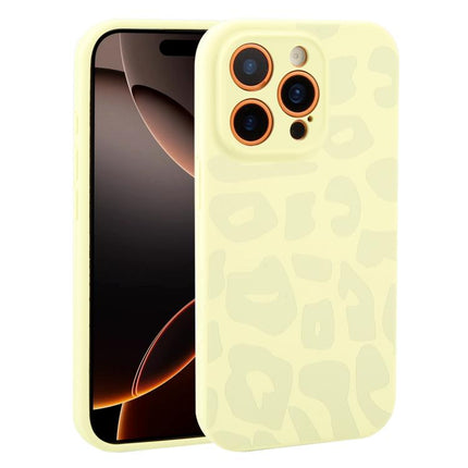 Precision Hole Leopard Print Liquid Silicone Phone Case, For iPhone 16 Pro Max, For iPhone 16 Pro