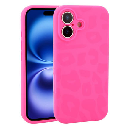 Precision Hole Leopard Print Liquid Silicone Phone Case, For iPhone 16 Plus, For iPhone 16
