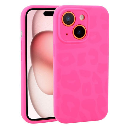 Precision Hole Leopard Print Liquid Silicone Phone Case, For iPhone 15 Plus, For iPhone 15